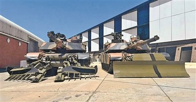 加裝SLICE工程套件后的M1A2 SEP V3主戰坦克。資料圖片