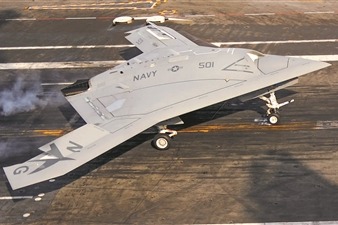 美國X-47B無人機。資料圖片