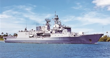 新西蘭海軍“特卡哈”號導彈護衛艦。