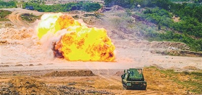 該連工兵分隊組織實爆作業。胡慶峰攝