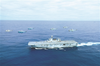 海軍某部艦艇編隊開展海上訓練（資料照片）。本報特約通訊員 喬晨曦攝